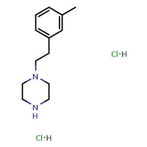 Chemical structure of 1-(3-Methylphenethyl)piperazine Dihydrochloride , CAS 678999-72-9, AChemBlock M23375