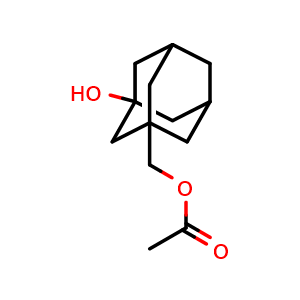 Chemical structure of (3-Hydroxyadamantan-1-yl)Methyl acetate , CAS 84938-44-3, AChemBlock M23529