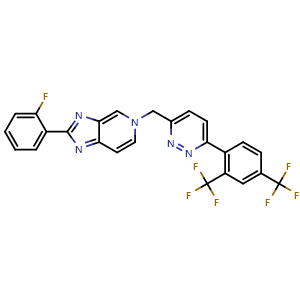 5-((6-(2,4-Bis(trifluoromethyl)phenyl)pyridazin-3-yl)methyl)-2-(2-fluorophenyl)-5H-imidazo[4,5-c]pyridine
