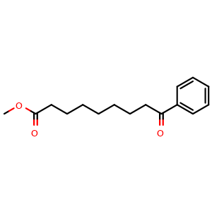 Chemical structure of Methyl 9-oxo-9-phenylnonanoate , CAS 74412-99-0, AChemBlock M23626
