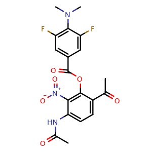 3-Acetamido-6-acetyl-2-nitrophenyl 4-(dimethylamino)-3,5-difluorobenzoate