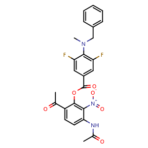 3-Acetamido-6-acetyl-2-nitrophenyl 4-(benzyl(methyl)amino)-3,5-difluorobenzoate