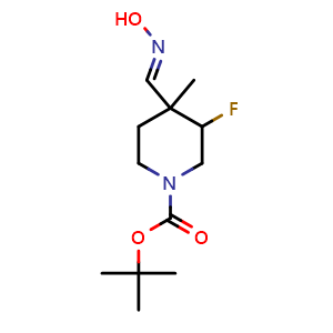 tert-Butyl 3-fluoro-4-((hydroxyimino)methyl)-4-methylpiperidine-1-carboxylate