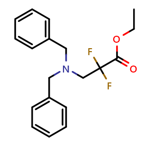 Chemical structure of Ethyl 3-(dibenzylamino)-2,2-difluoropropanoate , CAS 541547-36-8, AChemBlock M23745