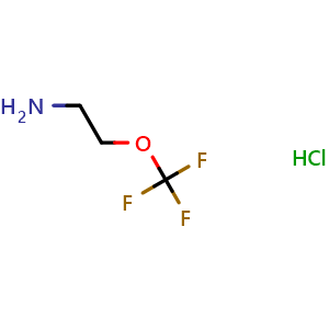 Chemical structure of 2-(trifluoromethoxy)ethan-1-amine hydrochloride , CAS 886050-51-7, AChemBlock M23748