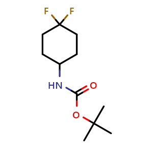 Chemical structure of tert-Butyl 4,4-difluorocyclohexylcarbamate , CAS 675112-67-1, AChemBlock M23815