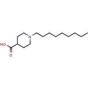 Chemical structure of 1-Nonylpiperidine-4-carboxylic acid , CAS 1156807-77-0, AChemBlock M23860