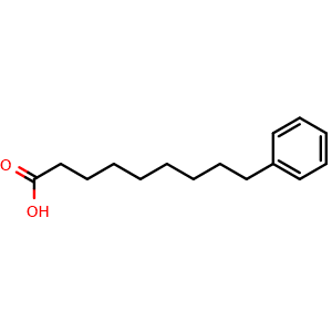 Chemical structure of 9-Phenylnonanoic acid , CAS 16269-06-0, AChemBlock M23873
