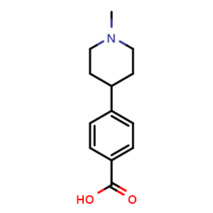 Chemical structure of 4-(1-Methylpiperidin-4-yl)benzoic acid , CAS 281234-85-3, AChemBlock M23878