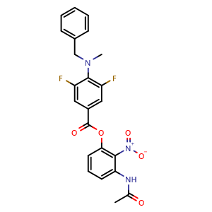3-Acetamido-2-nitrophenyl 4-(benzyl(methyl)amino)-3,5-difluorobenzoate
