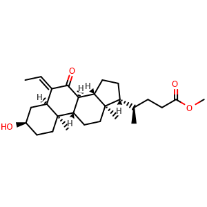 (R)-Methyl 4-((3R,5R,8S,9S,10R,13R,14S,17R,E)-6-ethylidene-3-hydroxy-10,13-dimethyl-7-oxo-hexadecahydro-1H-cyclopenta[a]phenanthren-17-yl)pentanoate