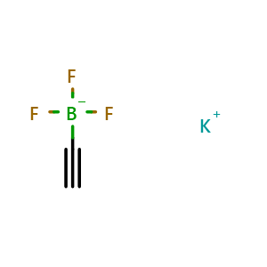 Chemical structure of Potassium ethynyltrifluoroborate , CAS 892869-21-5, AChemBlock M24010