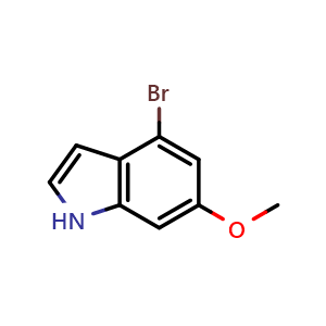 Chemical structure of 4-Bromo-6-methoxyindole , CAS 393553-55-4, AChemBlock M24087