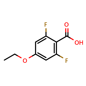 Chemical structure of 2,6-Difluoro-4-ethoxybenzoic acid , CAS 916483-56-2, AChemBlock N24117