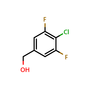 Chemical structure of 4-Chloro-3,5-difluorobenzyl alcohol , CAS 1431329-58-6, AChemBlock N24118