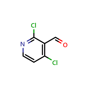 Chemical structure of 2,4-Dichloropyridine-3-carboxaldehyde , CAS 134031-24-6, AChemBlock N24129