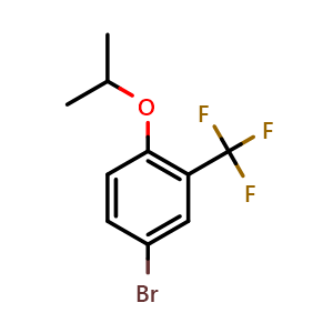 Chemical structure of 5-Bromo-2-isopropoxybenzotrifluoride , CAS 914635-61-3, AChemBlock N24136