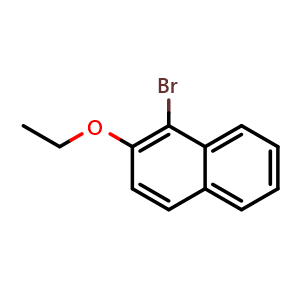 Chemical structure of 1-Bromo-2-ethoxynaphthalene , CAS 50389-70-3, AChemBlock N24143