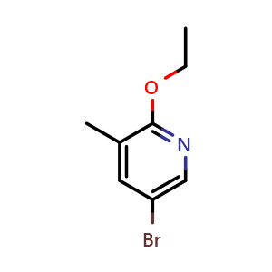 Chemical structure of 5-Bromo-2-ethoxy-3-methylpyridine , CAS 610279-03-3, AChemBlock N24149