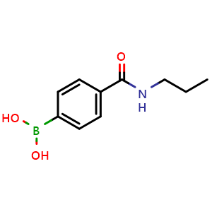 Chemical structure of 4-(N-Propylaminocarbonyl)phenylboronic acid , CAS 171922-46-6, AChemBlock N24150