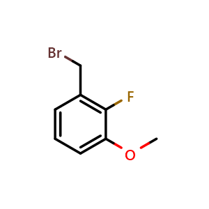 Chemical structure of 2-Fluoro-3-methoxybenzyl bromide , CAS 447463-56-1, AChemBlock N24153
