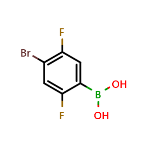 Chemical structure of 4-Bromo-2,5-bifluorophenylboronic acid , CAS 1106676-82-7, AChemBlock N24159