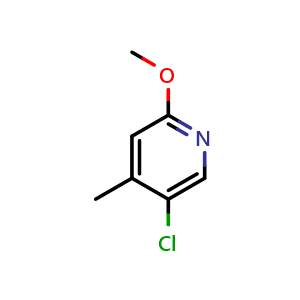 Chemical structure of 5-Chloro-2-methoxy-4-methylpyridine , CAS 851607-29-9, AChemBlock N24194