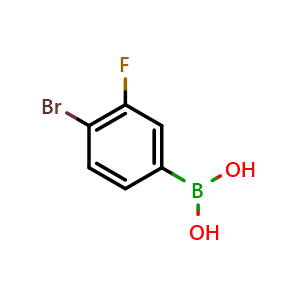 Chemical structure of 4-Bromo-3-fluorophenylboronic acid , CAS 374790-97-3, AChemBlock N24197