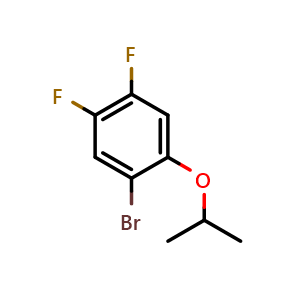 Chemical structure of 2-(2-Bromo-4,5-difluorophenoxy)propane , CAS 1266253-67-1, AChemBlock N24204