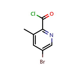 Chemical structure of 5-Bromo-3-methylpyridine-2-carbonyl chloride , CAS 1114809-24-3, AChemBlock N24228