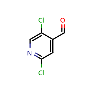 Chemical structure of 2,5-Dichloro-4-formylpyridine , CAS 102645-33-0, AChemBlock N24266