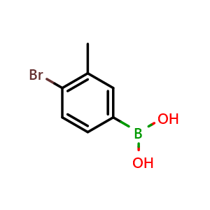 Chemical structure of 4-Bromo-3-methylphenylboronic acid , CAS 221006-67-3, AChemBlock N24268