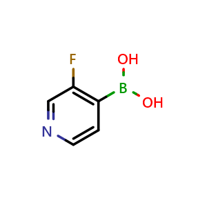 Chemical structure of 3-Fluoropyridine-4-boronic acid , CAS 458532-97-3, AChemBlock N24272