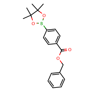 Chemical structure of benzyl 4-(4,4,5,5-tetramethyl-1,3,2-dioxaborolan-2-yl)benzoate , CAS 934984-01-7, AChemBlock N24285