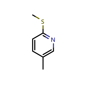Chemical structure of 5-Methyl-2-methylthiopyridine , CAS 51933-75-6, AChemBlock N24295