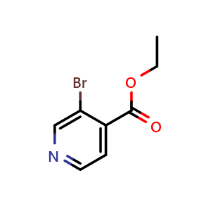 Chemical structure of Ethyl 3-bromoisonicotinate , CAS 13959-01-8, AChemBlock N24339