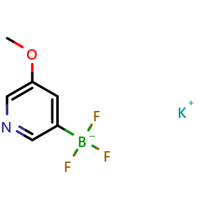 Chemical structure of Potassium 5-methoxypyridine-3-trifluoroborate , CAS 1451390-69-4, AChemBlock N24364