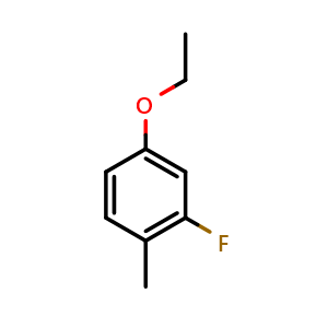 Chemical structure of 4-Ethoxy-2-fluorotoluene , CAS 1305322-96-6, AChemBlock N24366