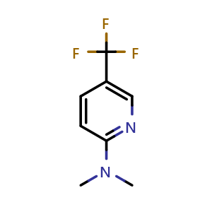 Chemical structure of 2-Dimethylamino-5-(trifluoromethyl)pyridine , CAS 136539-99-6, AChemBlock N24381
