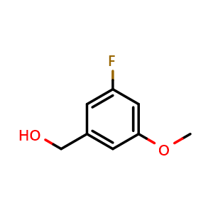 Chemical structure of 3-Fluloro-5-methoxybenzyl alcohol , CAS 914637-27-7, AChemBlock N24382