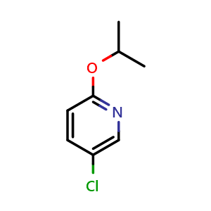 Chemical structure of 5-Chloro-2-(propan-2-yloxy)pyridine , CAS 282723-23-3, AChemBlock N24389