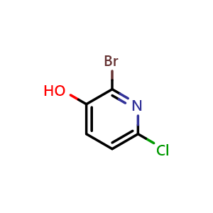 Chemical structure of 2-Bromo-6-chloropyridin-3-ol , CAS 1020253-16-0, AChemBlock N24391