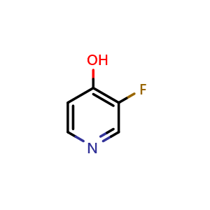 Chemical structure of 3-Fluoro-4-hydroxypyridine , CAS 22282-73-1, AChemBlock N24410
