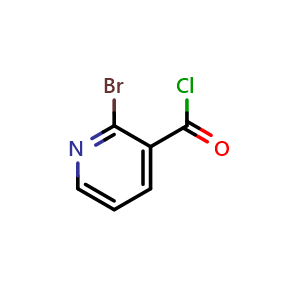 Chemical structure of 2-Bromopyridine-3-carbonyl chloride , CAS 654084-12-5, AChemBlock N24418