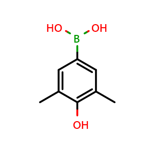 Chemical structure of 3,5-Dimethyl-4-hydroxyphenylboronic acid , CAS 934826-20-7, AChemBlock N24425