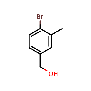 Chemical structure of 4-Bromo-3-methylbenzyl alcohol , CAS 149104-89-2, AChemBlock N24431
