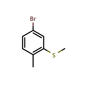 Chemical structure of 5-Bromo-2-methylthioanisole , CAS 142994-01-2, AChemBlock N24432