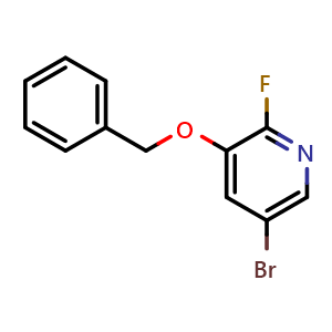 Chemical structure of 3-Benzyloxy-5-bromo-2-fluoropyridine , CAS 1428532-92-6, AChemBlock N24485