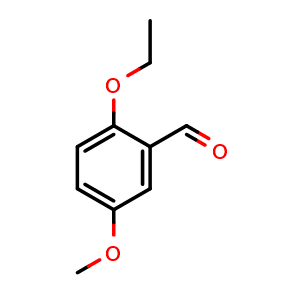 Chemical structure of 2-Ethoxy-5-methoxy-benzaldehyde , CAS 39206-04-7, AChemBlock N24502