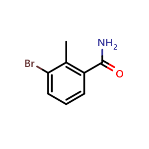 Chemical structure of 3-Bromo-2-methylbenzamide , CAS 919363-09-0, AChemBlock N24536